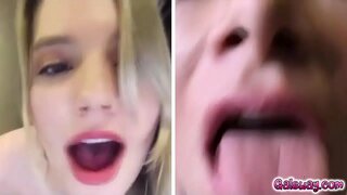 Kenna jeung Hening ngajadikeun kaluar squirting ngaliwatan komputer